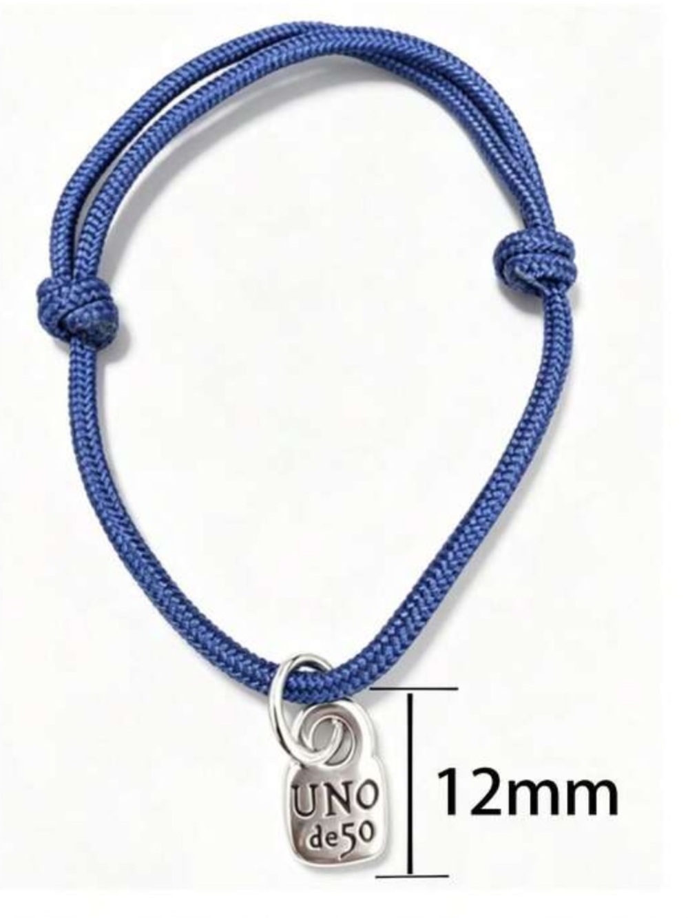 New Uno de 50 Adjustable Blue Bracelet with charm. NO box